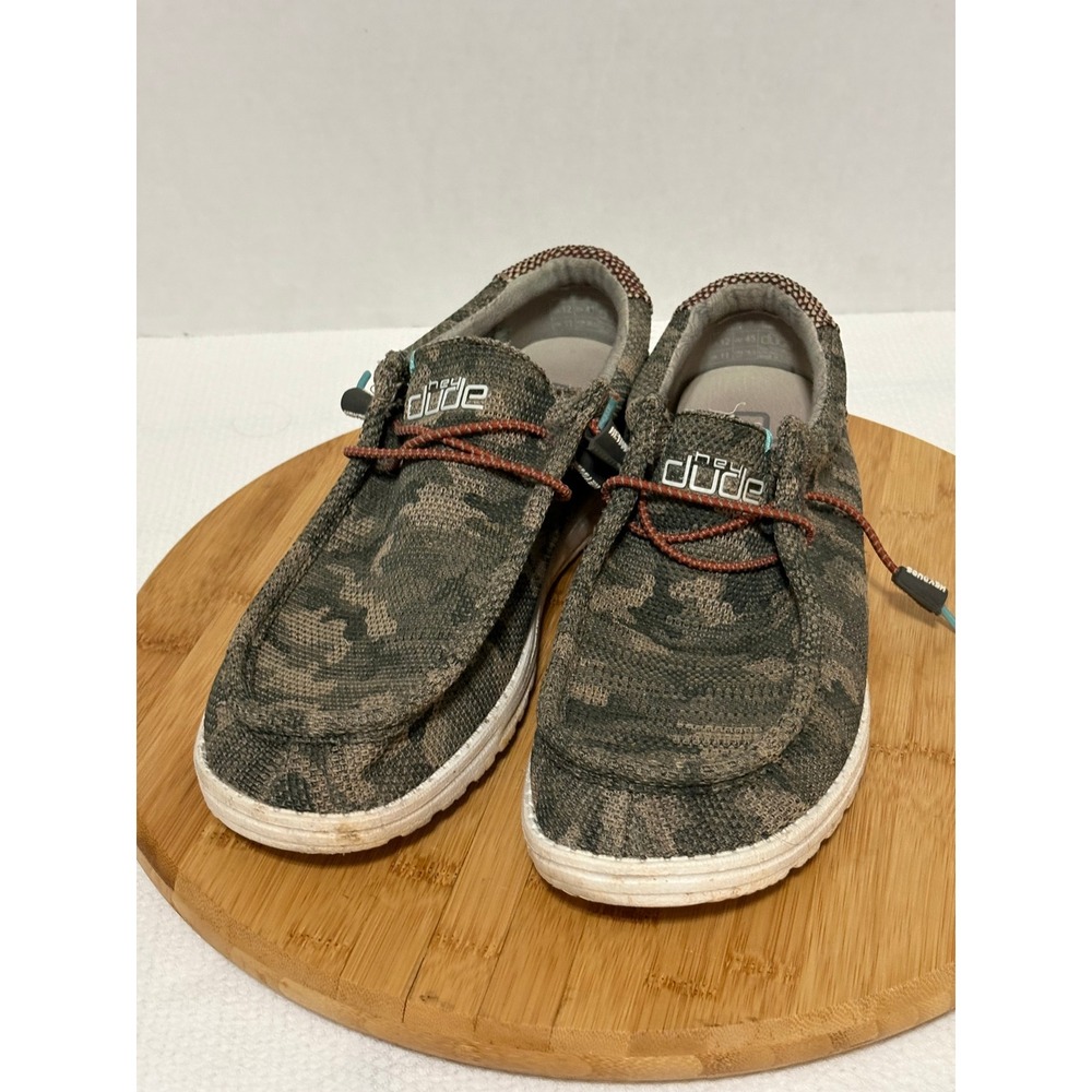 Hey Dude Wally Mens Camo Slip On Loafers Camouflage Shoes Size 12